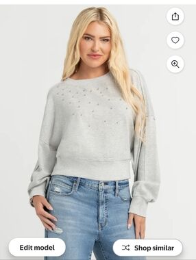 NWT Jessica Simpson Women's Merril Crewneck Top, Size MEDIUM